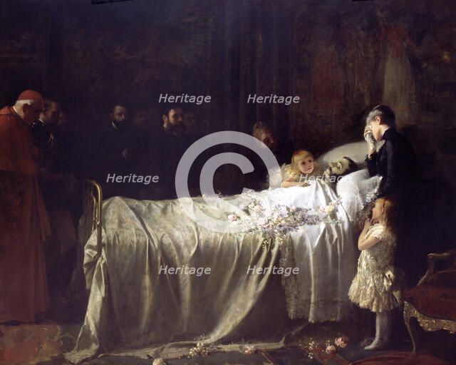Death of Don Alfonso XII', Alfonso XII (1857-1885), King of Spain.