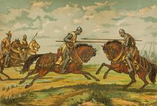 Death of Don Pedro de Ahones, Aragonese knight, servant of King Peter III of Aragón, (1889). Creator: Unknown