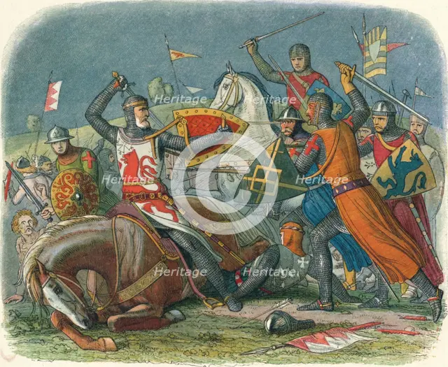 'Death of De Montfort', 1265 (1864). Artist: James William Edmund Doyle.