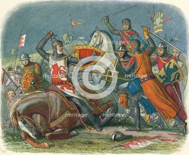 'Death of De Montfort', 1265 (1864). Artist: James William Edmund Doyle.