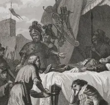 Death of El Cid Campeador, 1853. Creator: Antonio Roca Sallent