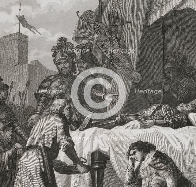 Death of El Cid Campeador, 1853.  Creator: Antonio Roca Sallent.