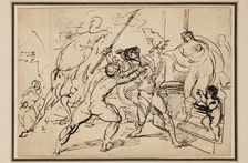 Death of Eudes, between 1806 and 1846. Creator: Benjamin Robert Haydon