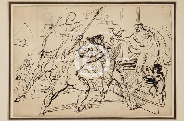 Death of Eudes, between 1806 and 1846. Creator: Benjamin Robert Haydon.