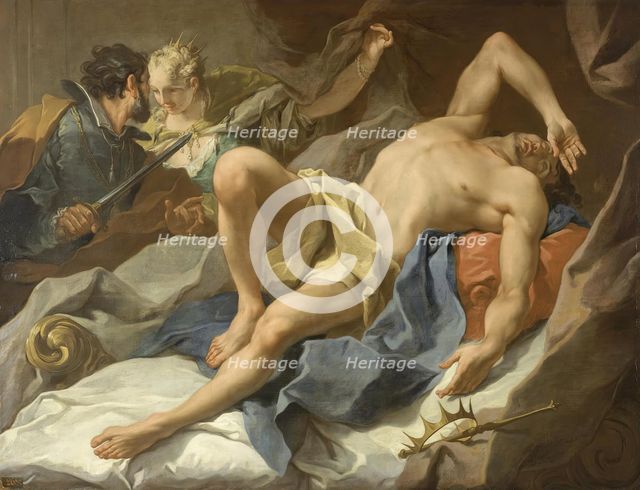 Death of King Candaules, 1720. Creator: Giovanni Battista Pittoni the Younger.