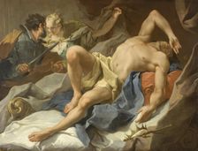 Death of King Candaules, 1720. Creator: Giovanni Battista Pittoni the Younger