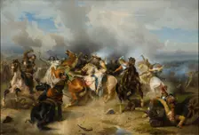 Death of King Gustav II Adolf of Sweden at the Battle of Lützen on 6 November 1632, 1855