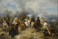 Death of King Gustav II Adolf of Sweden at the Battle of Lützen on 6 November 1632, 1855