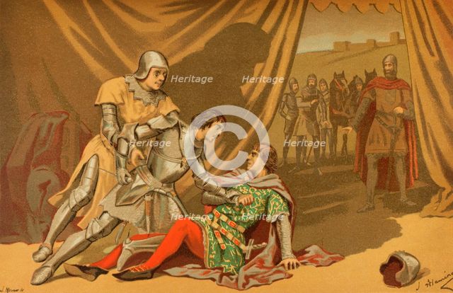 Death of King Peter I of Castile, (1334-1369), 1889.  Creator: Juan Alaminos.