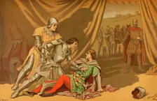 Death of King Peter I of Castile, (1334-1369), 1889. Creator: Juan Alaminos
