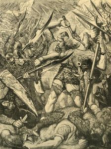Death of Harold at the Battle of Hastings 1873. Creator: Unknown