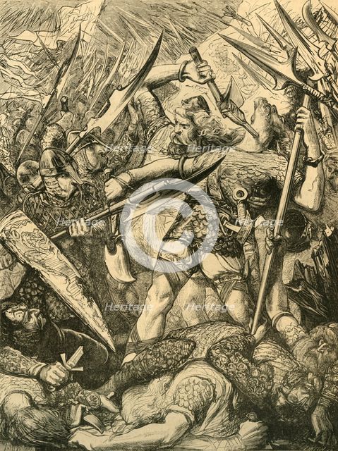 'Death of Harold at the Battle of Hastings', 1873. Creator: Unknown.