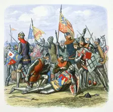 Death of Harry Hotspur (Sir Henry Percy), Shrewsbury, Shropshire, 1403 (1864). Creator: James William Edmund Doyle