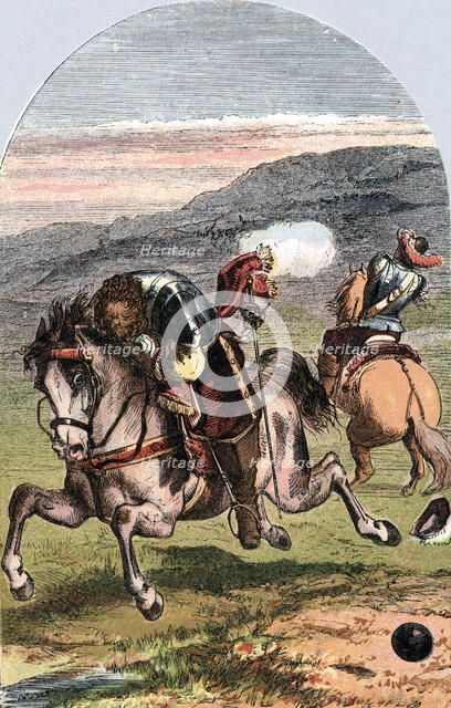 Death of Henri, Vicomte de Turenne, French soldier, 1675 (c1870). Artist: Edward Henry Corbould