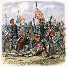 Death of Henry Percy (Harry Hotspur) at the Battle of Shrewsbury, 21 July 1403, (c1860)