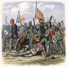 Death of Henry Percy (Harry Hotspur) at the Battle of Shrewsbury, 21 July 1403, (c1860)