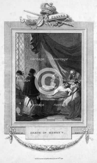 Death of Henry V, 1422 (1790).Artist: Bromley