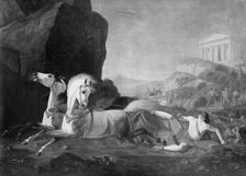 Death of Hippolytus, 1829. Creator: Christian Frederik Carl Holm