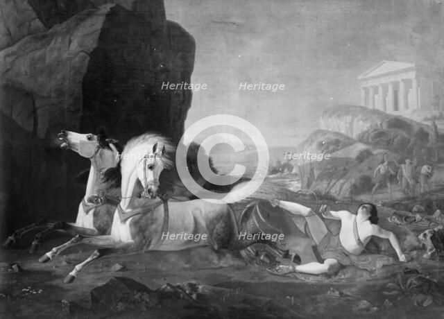 Death of Hippolytus, 1829. Creator: Christian Frederik Carl Holm.