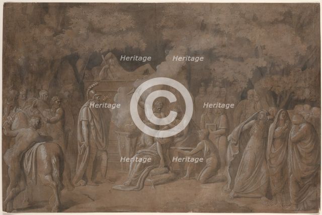 Death of Iphigenia (?), possibly c. 1758/1759. Creator: Benjamin West.