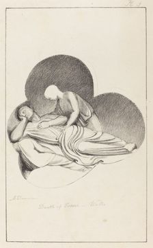 Death of Isaac, from Wells Cathedral, published 1829. Creator: Maria Denman