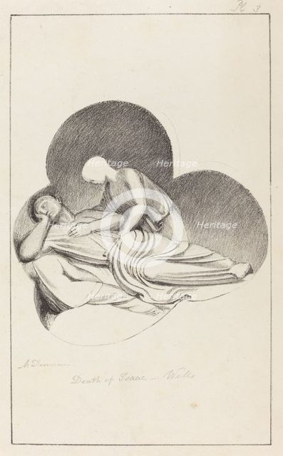 Death of Isaac, from Wells Cathedral, published 1829. Creator: Maria Denman.