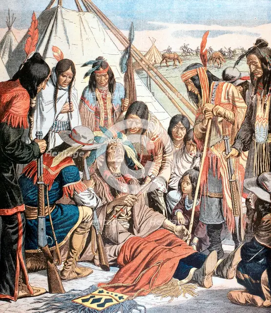 Death of Joseph Chief of the Nez-Perce, (1877) 1904. Artist: Unknown
