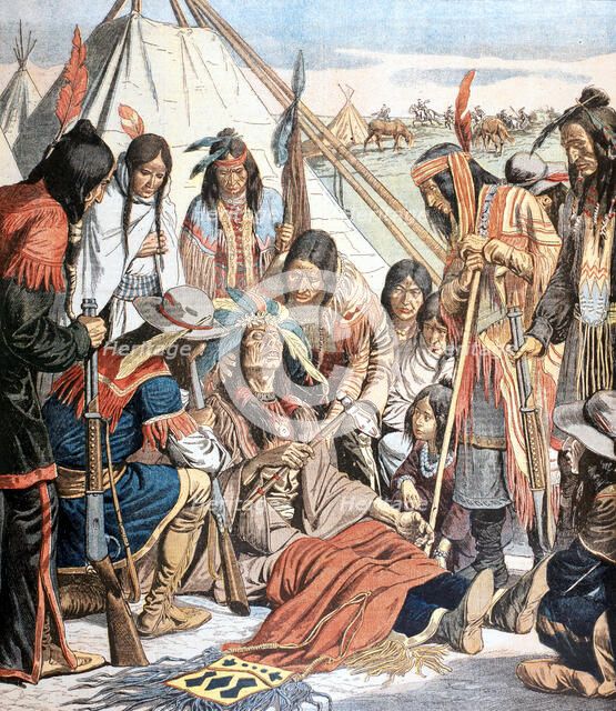 Death of Joseph Chief of the Nez-Perce, (1877) 1904. Artist: Unknown