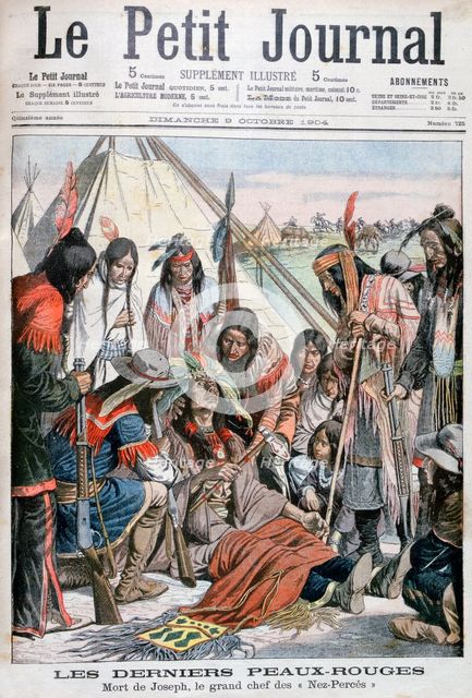 Death of Joseph, Chief of the Nez-Perce, 1904. Artist: Unknown