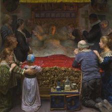 Death of Leonora Christina in Maribo Abbey, 1897. Creator: Zahrtmann, Kristian (1843-1917)