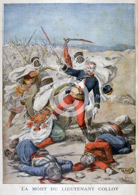Death of Lieutenant Collet, Algeria, 1896. Artist: Henri Meyer