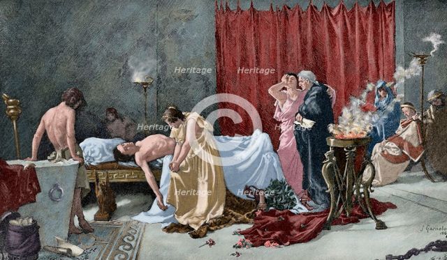 Death of Lucan, 65 AD, (1888).  Creator: Waloy.