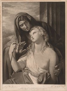 Death of Lucretia, 1770. Creator: Robert Dunkarton (British, 1744-c. 1817)