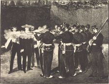 Death of Maximilian at Queretaro (L'execution de Maximilien), 1867. Creator: Edouard Manet