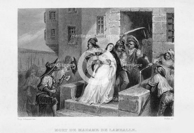 Death of Madame de Lamballe, 1834-1836. Creator: Johannot, Tony (1803-1852).