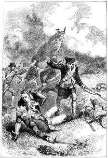 Death of Major Pitcairn, Battle of Bunker Hill, Boston, Massachusetts, 1775 (c1880)