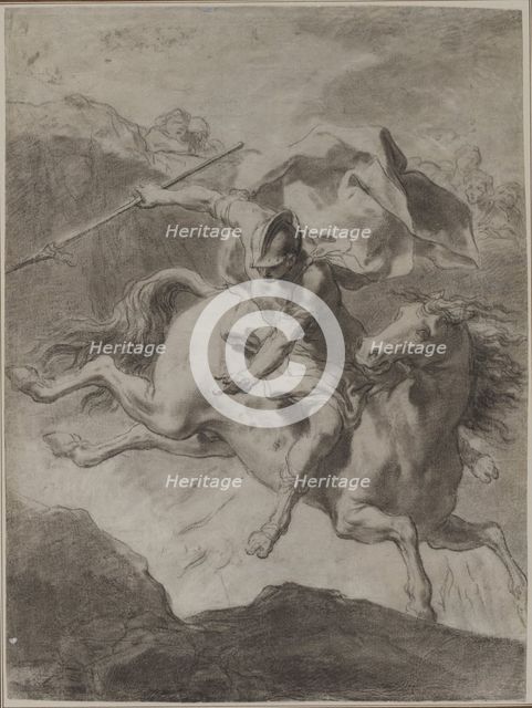 Death of Marcus Curtius, 1799. Creator: Gaetano Gandolfi (Italian, 1734-1802).