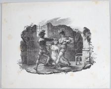 Death of Margaret of Burgundy Strangled in Prison, 1820. Creator: Émile Jean-Horace Vernet