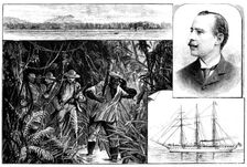 Death of Mr. Frank James, killed by a wounded elephant in West Africa, 1890. Creator: Unknown