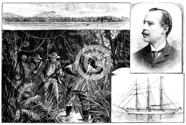 Death of Mr. Frank James, killed by a wounded elephant in West Africa, 1890. Creator: Unknown.