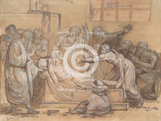 Death of Socrates, 19th century. Creator: Anon.