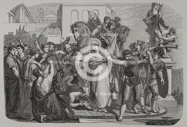 Death of Saint Dorothy or Dorothy of Caesarea, (c279-c311), 1856.  Creator: Unknown.