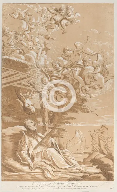 Death of Saint Francis Xavier, ca. 1729. Creator: Caylus, Anne-Claude-Philippe de.