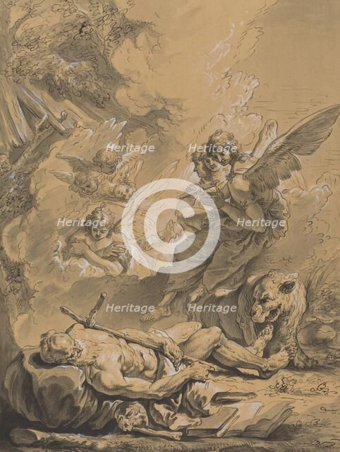 Death of Saint Jerome, 18th century. Creator: Francesco Fontebasso.