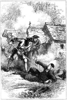 Death of Sebastien Rale, French Jesuit missionary in America, 1724 (c1880)