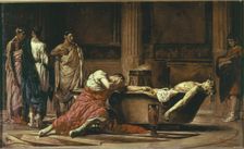 Death of Seneca oil painting, Lucius Annaeus Seneca (4 BC -65 AD), Latin philosopher, writer an…