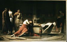 Death of Séneca, that after opening the veins gets into a bath, Lucius Annaeus Séneca (4 BC-65 A…