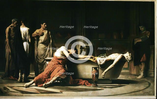 Death of Séneca, that after opening the veins gets into a bath,' Lucius Annaeus Séneca (4 BC-65 A…
