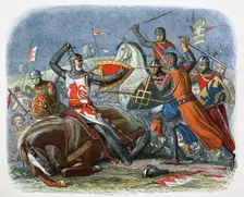 Death of Simon de Montfort, Battle of Evesham, Worcestershire, 1265 (1864). Creator: James William Edmund Doyle