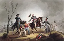 Death of Sir John Moore, La Coruna, Spain, 17th January 1809 (1815). Creator: Thomas Sutherland
